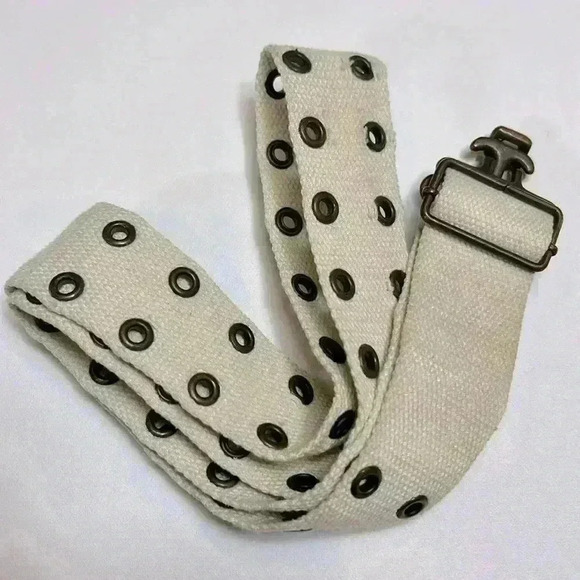 Belt Y2K Unisex Canvas Waist Adjustable 2000s Millennial Jeans  Fit Pants 1999 - Picture 6 of 7